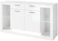 Lomadox Sideboard MAILAND-61, in Hochglanz wei&szlig; inkl. LED-Beleuchtung B/H/T: