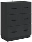 vidaXL Schranksystem Schubladenschrank Schwarz 66 x 34,5 x 87 cm Holzwerkstoff...
