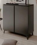 Furn.Design Kommode Visby (Sideboard in grau, 2-t&uuml;rig, 88 x 92 cm), mit...
