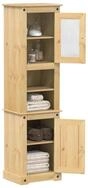 vidaXL Badm&ouml;bel-Set vidaXL Badschrank Corona 50x40x185 cm Massivholz Kiefer