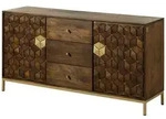 Massivmoebel24 Sideboard DIAMOND Mango Massivholz braun (Massivholz montiert 55...