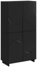 vidaXL Highboard Highboard Schwarz 79 x 41 x 151 cm Holzwerkstoff (1 St)