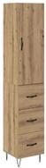 vidaXL Highboard Highboard Artisan-Eiche 34,5 x 34 x 90 cm Holzwerkstoff (1 St)