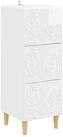 vidaXL Schranksystem Schubladenschrank Hochglanz Wei&szlig; 33 x 34,5 x 90 cm (1-St)