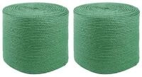 vidaXL Seil 2 stk. 2 mm Gr&uuml;n 100% Tossa Jute (2-tlg)