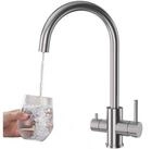 LuxusKollektion K&uuml;chenarmatur 3-Wege K&uuml;chenarmatur Filter 2 Hebel 360 Grad...