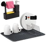eluno Abtropfmatte Sp&uuml;l-Set 2er, schwarz