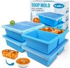 LuxusKollektion Eisw&uuml;rfelform Gefriertablett Silikon 1 Tasse Deckel 4 St&uuml;ck