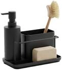 relaxdays K&uuml;chenorganizer-Set Sp&uuml;lbecken Organizer mit Seifenspender, (1-tlg),