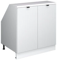 Vicco Kommode Rion, Wei&szlig; Riffel, 80 x 81.6 cm mit 2 T&uuml;ren, Schrankkorpus 60...