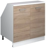 Vicco Kommode Rion, Sonoma/Wei&szlig;, 80 x 81.6 cm mit 2 T&uuml;ren, Schrankkorpus 60...