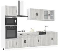 vidaXL H&auml;ngeschrank vidaXL 7-tlg. K&uuml;chenschrank-Set Kalmar Grau Sonoma