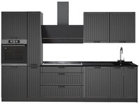 Vicco K&uuml;chenzeile Fame-Line, Dunkelgrau/Anthrazit, 310 cm, AP Anthrazit