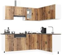vidaXL H&auml;ngeschrank vidaXL 11-tlg. K&uuml;chenschrank-Set Porto Altholz-Optik