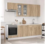vidaXL H&auml;ngeschrank vidaXL K&uuml;cheneinheit LYON 8 stk. Sonoma-Eiche...