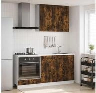 vidaXL H&auml;ngeschrank vidaXL K&uuml;cheneinheit KALMAR 5 stk. Ger&auml;ucherte Eiche