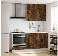 vidaXL H&auml;ngeschrank vidaXL K&uuml;cheneinheit PORTO 5 stk. Ger&auml;ucherte Eiche