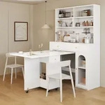 OKWISH Barschrank K&uuml;chenhochschrank mit Klapptisch & viel Stauraum (Packung,...