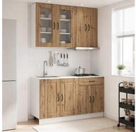 vidaXL H&auml;ngeschrank vidaXL K&uuml;cheneinheit KALMAR 4 stk. Artisan-Eiche...