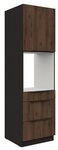 K&uuml;chen-Preisbombe Hochschrank 60 cm K&uuml;che MONZA Okapi Nu&szlig;baum K&uuml;chenzeile