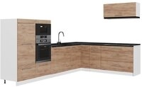 Vicco Winkelk&uuml;che Fame-Line, Goldkraft Eiche/Wei&szlig;, 327 x 227 cm ohne...