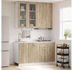 vidaXL H&auml;ngeschrank vidaXL K&uuml;cheneinheit LYON 4 stk. Sonoma-Eiche...