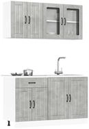 vidaXL H&auml;ngeschrank vidaXL 4-tlg. K&uuml;chenschrank-Set Lucca Betongrau...