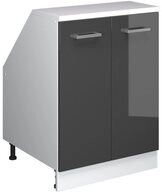 Vicco Kommode Rion, Anthrazit Hochglanz/Wei&szlig;, 60 x 81.6 cm mit 2 T&uuml;ren,...