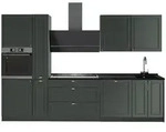 Vicco K&uuml;chenzeile Fame-Line, Gr&uuml;n-Gold Landhaus/Anthrazit, 310 cm ohne