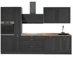 Vicco K&uuml;chenzeile Fame-Line, Anthrazit-Gold Landhaus/Anthrazit, 310 cm, AP...