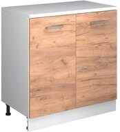 Vicco Kommode Rion, Goldkraft Eiche, 80 x 81.6 cm ohne Schr&auml;ge mit 2 T&uuml;ren