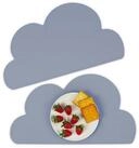 relaxdays Platzset Platzdeckchen Kinder 2er Set, (2-St), Dunkelgrau
