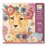 DJECO Kreativset Papierkunst Blumenkrone 3D Basteln 4 Motive und 100...