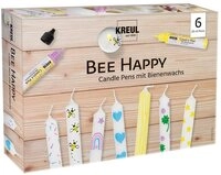 Kreul Bastelfarbe Candle Pen, Bee Happy, 6er-Set, F&uuml;llmenge 29 ml