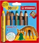 STABILO Buntstift STABILO Woody 3 in 1 Jubil&auml;umsedition Tiger 6er Pack