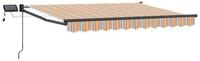vidaXL Markise Manuelle Gelenkarmmarkise mit LEDs 3,5 x 2,5 m (1-St)