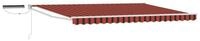 vidaXL Markise Elektrische ausziehbare Markise Orange, Braun, Wei&szlig; 5 x 3 m...