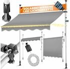 KESSER Klemmmarkise mit Handkurbel & LED, 150x180cm Balkonmarkise ohne Bohren
