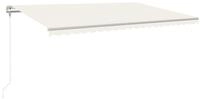 vidaXL Markise 500 x 300 cm Gelenkarmmarkise Automatisch 500x300 cm Creme...