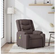 vidaXL Massagesessel, Massagesessel Dunkelbraun Stoff