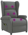 vidaXL Massagesessel Wing Back elektrischer Massagesessel Dunkelgrau Stoff...