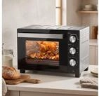 HOMCOM Minibackofen Minibackofen mit 60 Min. Timer, Vorheizen und Zubeh&ouml;r, Silber,