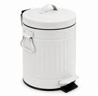 relaxdays Kosmetikeimer Retro Kosmetikeimer 3 Liter, wei&szlig;