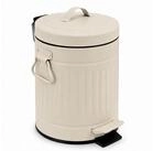 relaxdays Kosmetikeimer Retro Kosmetikeimer 3 Liter, Beige
