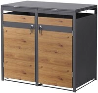 ML-DESIGN M&uuml;lltonnenbox M&uuml;llbox aus Stahl wetterfeste M&uuml;lltonnen Verkleidung