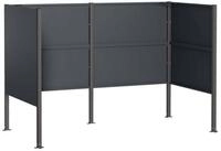 vidaXL Gartenzaun M&uuml;lltonnen-Sichtschutz 167 x 85 x 113 cm Stahl Anthrazit,...
