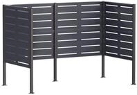 vidaXL Gartenzaun M&uuml;lltonnen-Sichtschutz 167 x 85 x 113 cm Stahl Anthrazit,...