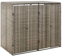 vidaXL M&uuml;lltonnenbox 2 Tonnen M&uuml;lltonnenverkleidung M&uuml;lltonnenbox grau...