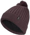 Bommelm&uuml;tze JACK WOLFSKIN "POM POM BEANIE", Herren, Gr. M, braun (sheerplum),