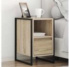 vidaXL Nachtkommode vidaXL Nachttisch Sonoma 39,5 x 30 x 50 cm Holzwerkstoff